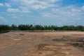 Empty land used for construction building and sale with beautiful sky