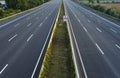 Empty 8-lane-highway Royalty Free Stock Photo