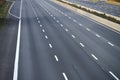 Empty 8-lane highway due to road and bridge works Royalty Free Stock Photo