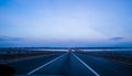 Empty 8-lane highway due to road Royalty Free Stock Photo