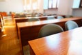 Empty lecture hall at univeristy Royalty Free Stock Photo