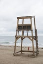 Empty lifeguard stand at the beach