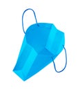 Empty light blue gift bag falls through the air Royalty Free Stock Photo