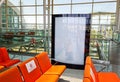 Empty lightbox at the airport or train station. Template Copy space for text Royalty Free Stock Photo