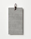 Empty linen hangtag close-up