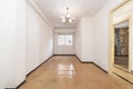 empty living room with cork flooring