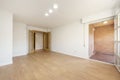 empty living room with furniture with wooden floors, freshly Royalty Free Stock Photo