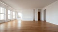 Empty Living Room With Hardwood Floors: High-quality Realistic Photography Royalty Free Stock Photo