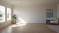 Empty Living Room With Hardwood Floors: High-quality Realistic Photography In 8k Resolution