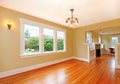Empty living room in old cute house Royalty Free Stock Photo