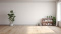 Empty Living Room With White Walls: High-quality Realistic Photography Royalty Free Stock Photo