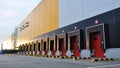 Empty loading bay of a large warehouse. Logistics center Royalty Free Stock Photo