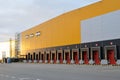 Empty loading bay of a large warehouse. Logistics center Royalty Free Stock Photo