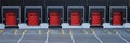 Empty loading dock of a large warehouse
