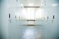 An empty locker room in the sports club, school, section