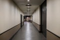 Empty long corridor. Office space. Business building. Royalty Free Stock Photo