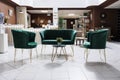 Empty lounge area in hotel lobby Royalty Free Stock Photo