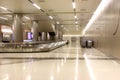 Empty luggage band at airport Royalty Free Stock Photo