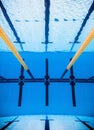 Empty 50m Olympic Outdoor Pool From Underwater Royalty Free Stock Photo