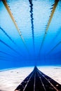 Empty 50m Olympic Outdoor Pool From Underwater Royalty Free Stock Photo