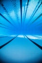 Empty 50m Olympic Outdoor Pool From Underwater