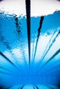 Empty 50m Olympic Outdoor Pool From Underwater Royalty Free Stock Photo