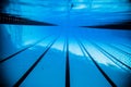 Empty 50m Olympic Outdoor Pool From Underwater