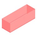 Empty macaroon box icon, isometric style Royalty Free Stock Photo
