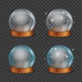 Empty Magic Crystal Ball Set. Vector Royalty Free Stock Photo