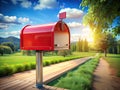 Empty Mailbox 3D Render Illustrating Digital Communication Challenges for Website Banners and Headers Royalty Free Stock Photo