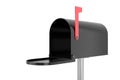 Empty mailbox website banner. 3D rendering Royalty Free Stock Photo