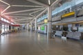Empty main Airport Terminal - A, at Berlin Tegel `Otto Lilienthal` Airport, during the corona pandemic lockdown caused by the nove