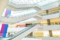 Empty mall lobbies and escalators Royalty Free Stock Photo