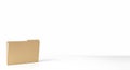 Empty Manilla File Folder on Clean White Background with Copy Space Royalty Free Stock Photo