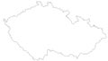 Empty map of the Czech Republic