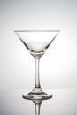 Empty martini glass with clipping path Royalty Free Stock Photo