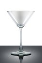 Empty martini glass isolated on white Royalty Free Stock Photo