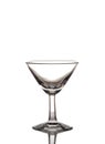 Empty martini glass isolated on white Royalty Free Stock Photo