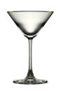 Empty martini glass on white