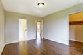 Empty master bedroom with walk-in closet Royalty Free Stock Photo