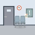 Empty Medical office. Corridor in the hospital building Royalty Free Stock Photo
