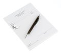 Empty medical prescription with a pen isolated Royalty Free Stock Photo