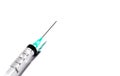 Empty medical syringe closeup isolated on white background Royalty Free Stock Photo