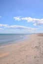 Empty mediterranean sand beach in south france