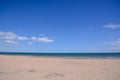 Empty mediterranean sand beach in south france