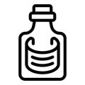 Empty message bottle icon outline vector. Water note Royalty Free Stock Photo
