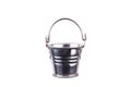 Empty metal bucket isolated on a white background Royalty Free Stock Photo