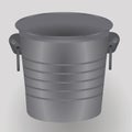 Empty metal bucket Royalty Free Stock Photo