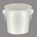 Empty metal bucket Royalty Free Stock Photo