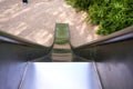 empty metal slide on playground Royalty Free Stock Photo